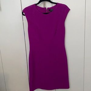 Fuchsia stretch crêpe shift Dress
